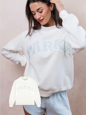 Parke Honeymoon Bridal Varsity Mockneck